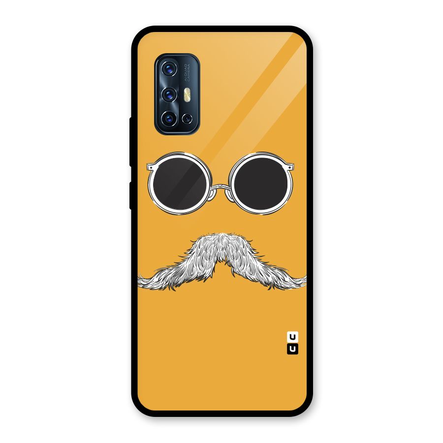 Sassy Mustache Glass Back Case for Vivo V17