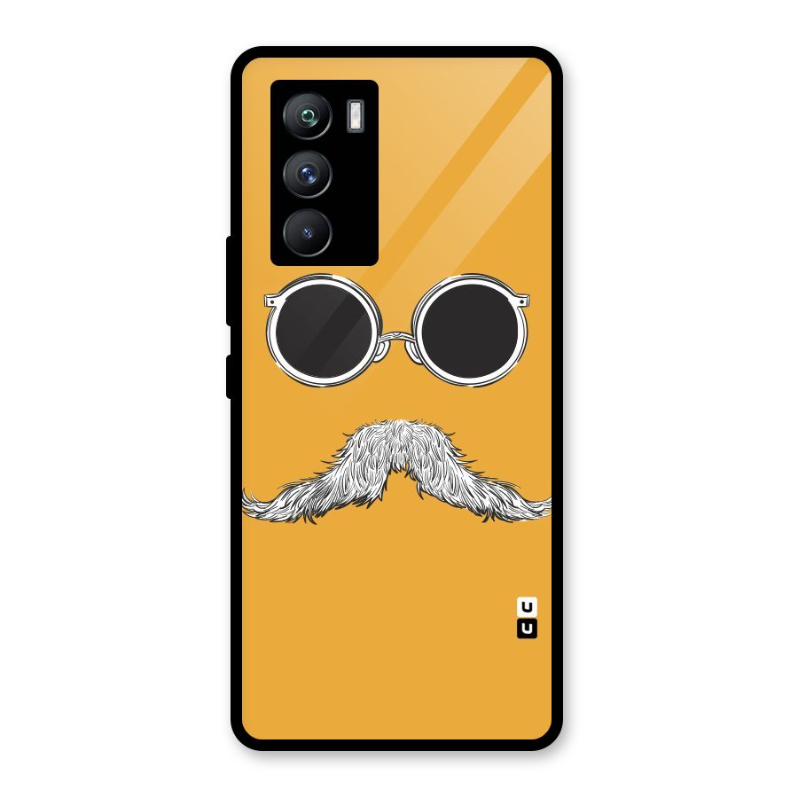 Sassy Mustache Glass Back Case for Vivo iQOO 9 SE