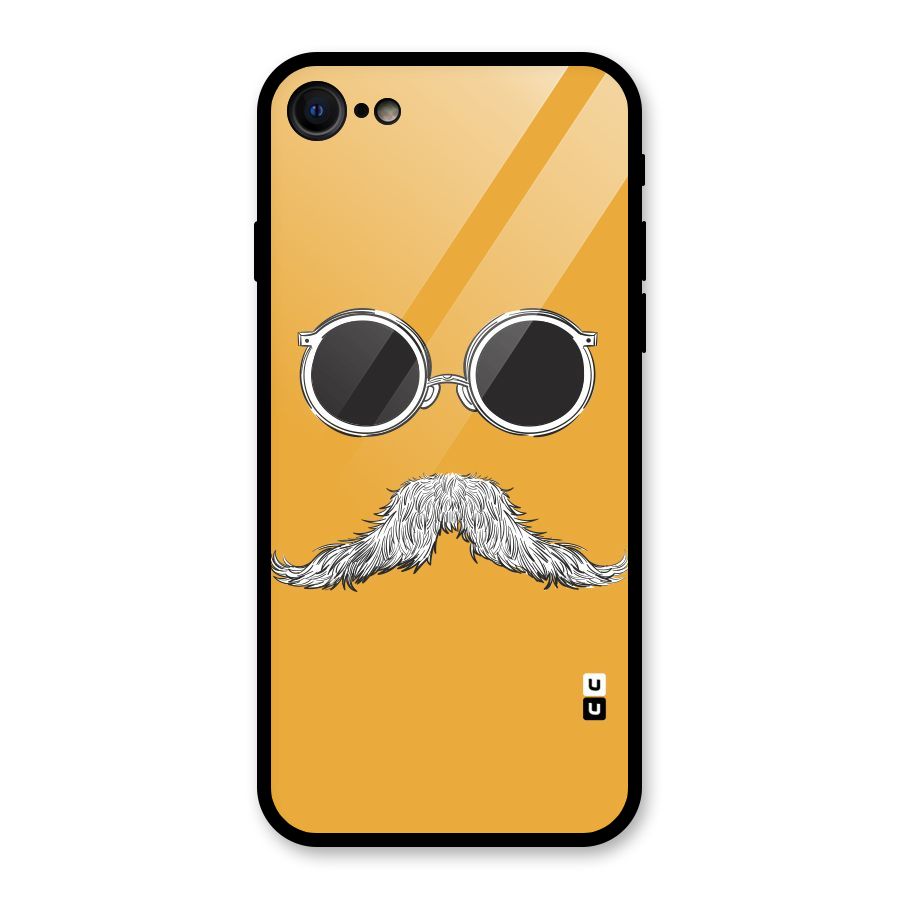 Sassy Mustache Glass Back Case for iPhone SE 2022