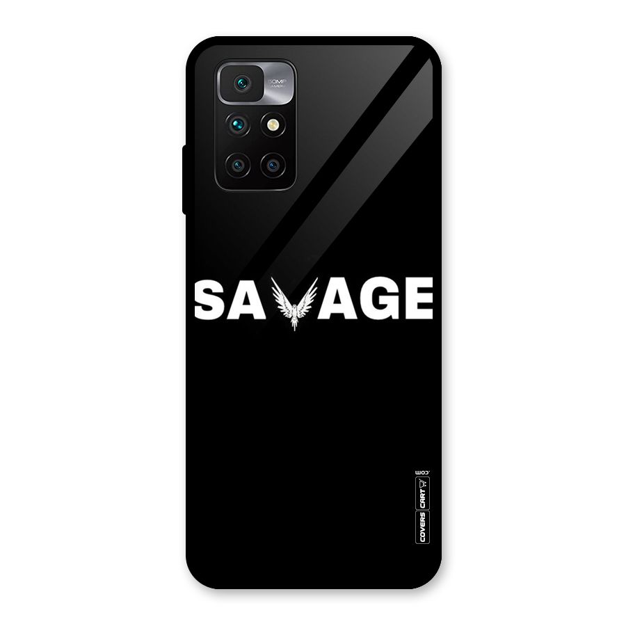 Savage Glass Back Case for Redmi 10 Prime