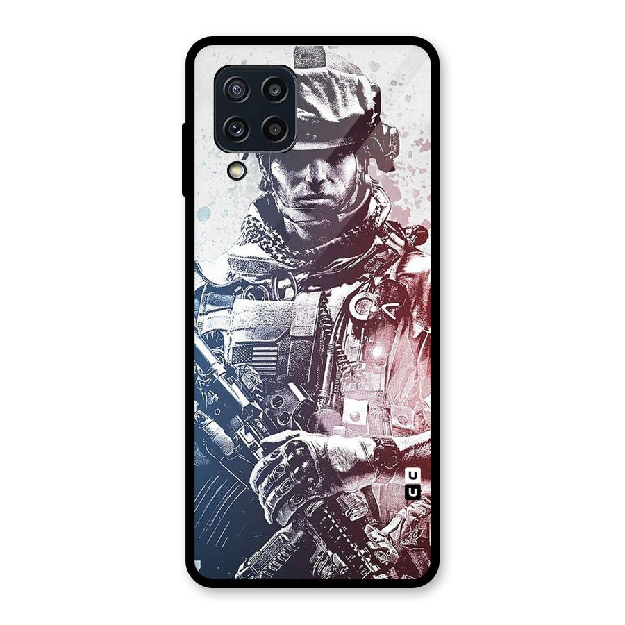 Saviour Glass Back Case for Galaxy M32
