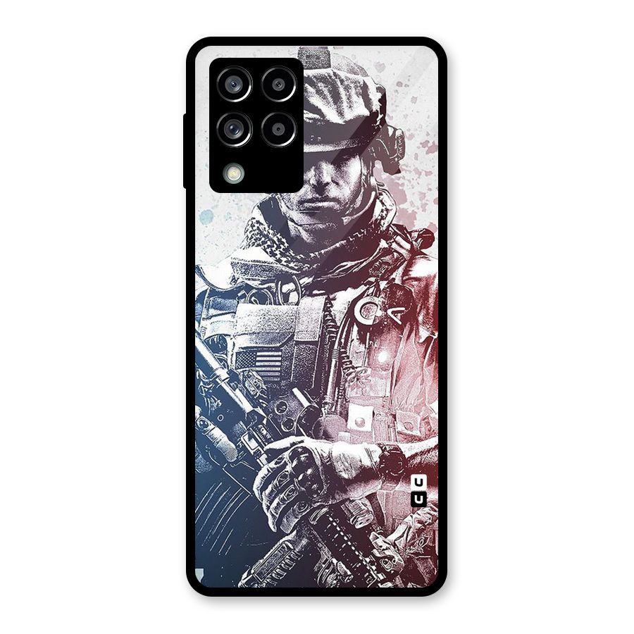 Saviour Glass Back Case for Galaxy M53 5G