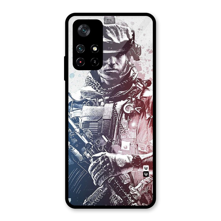 Saviour Glass Back Case for Poco M4 Pro 5G