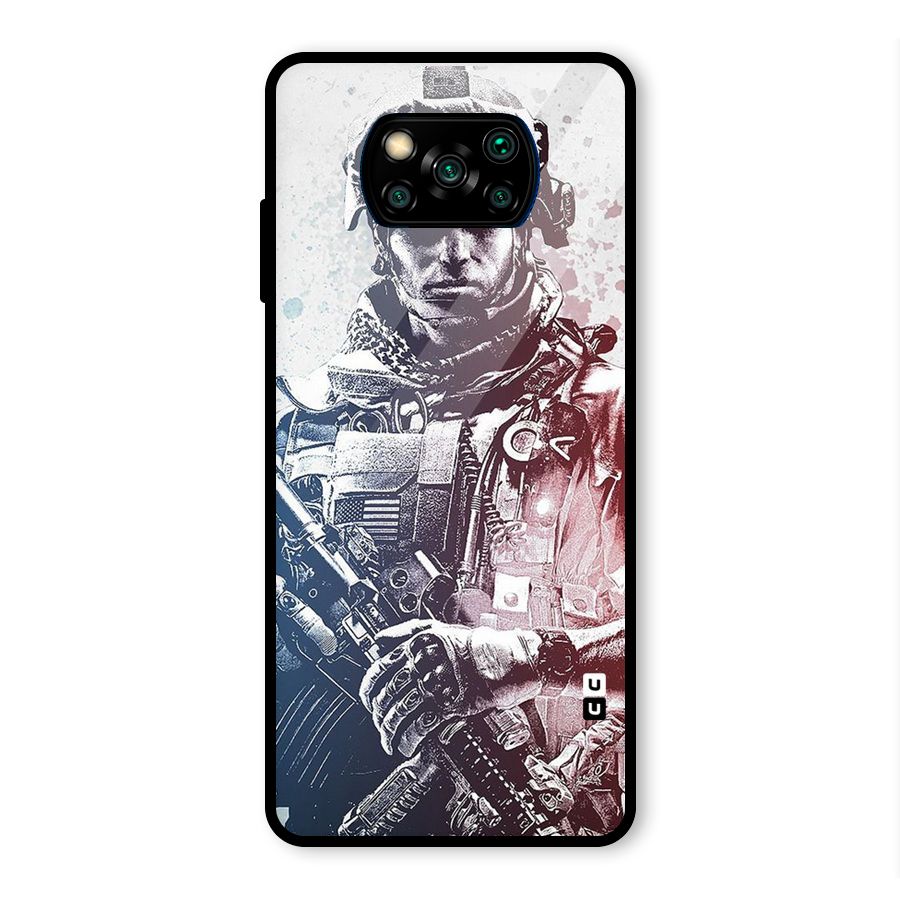 Saviour Glass Back Case for Poco X3 Pro