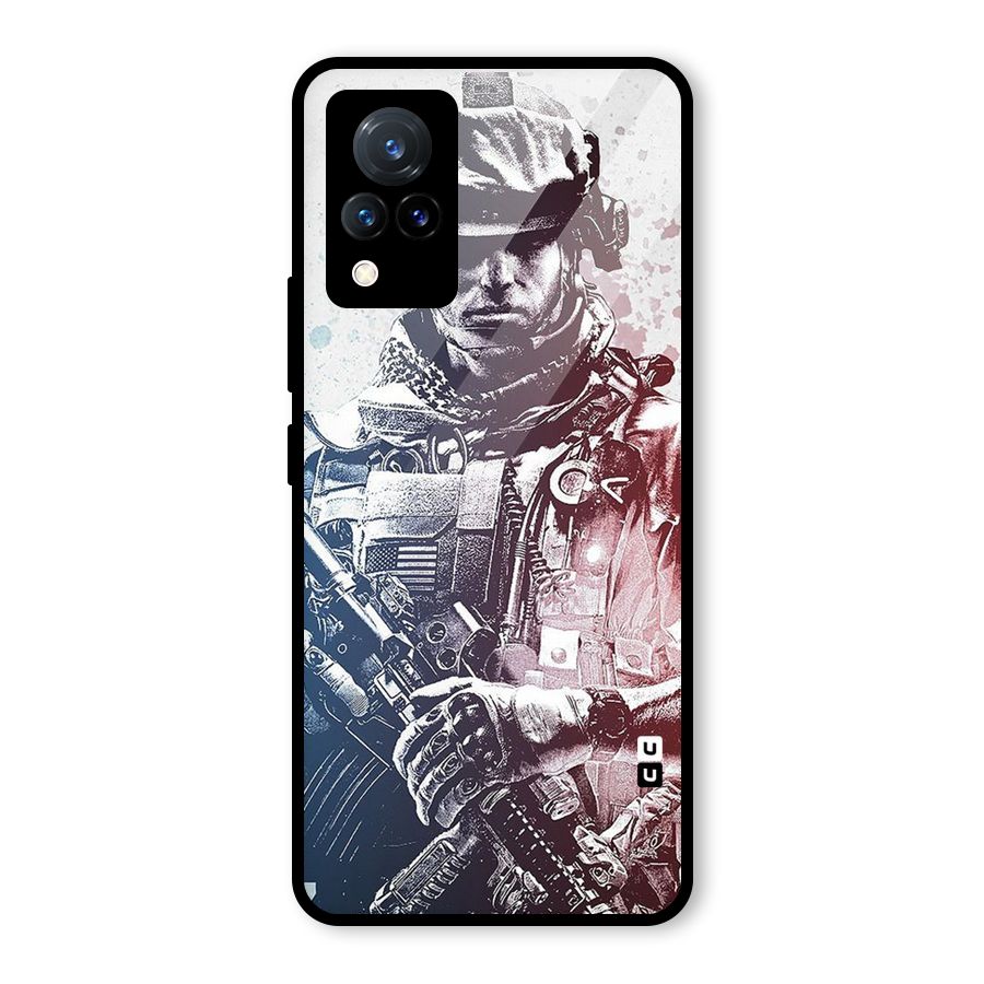 Saviour Glass Back Case for Vivo V21 5G