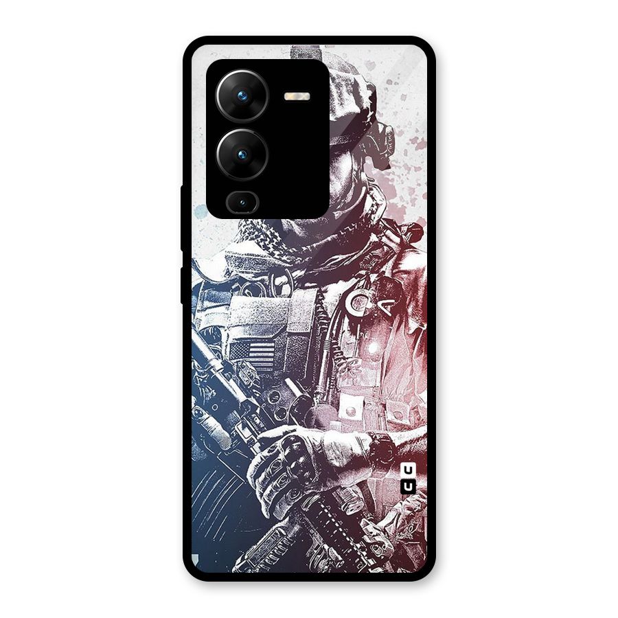 Saviour Glass Back Case for Vivo V25 Pro