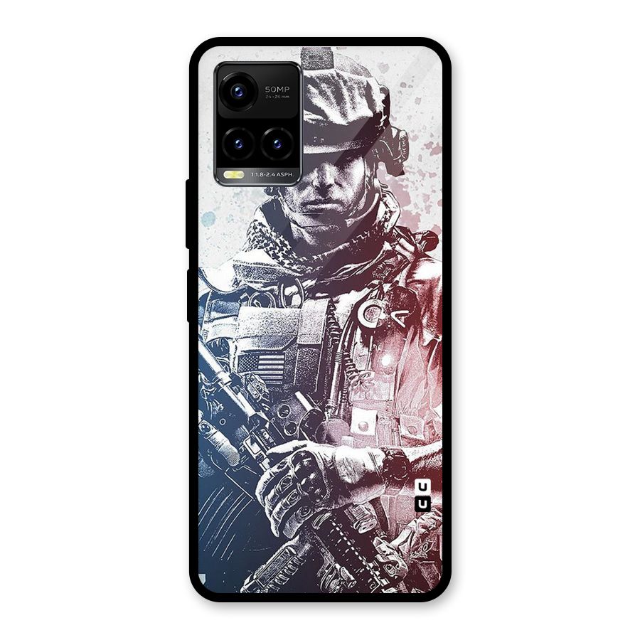 Saviour Glass Back Case for Vivo Y21T