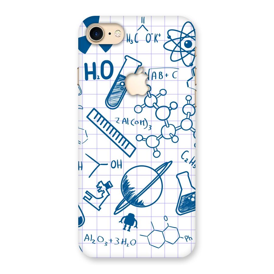 Science Notebook Back Case for iPhone 7 Apple Cut