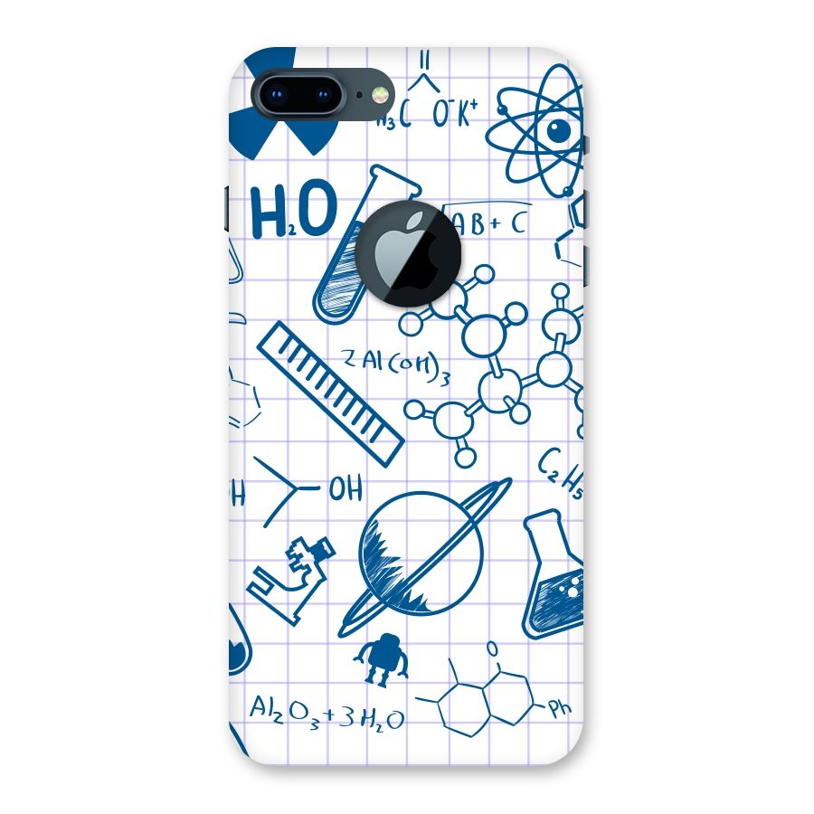 Science Notebook Back Case for iPhone 7 Plus Logo Cut