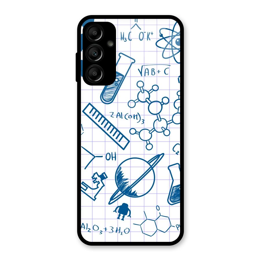Science Notebook Glass Back Case for Galaxy A14 5G