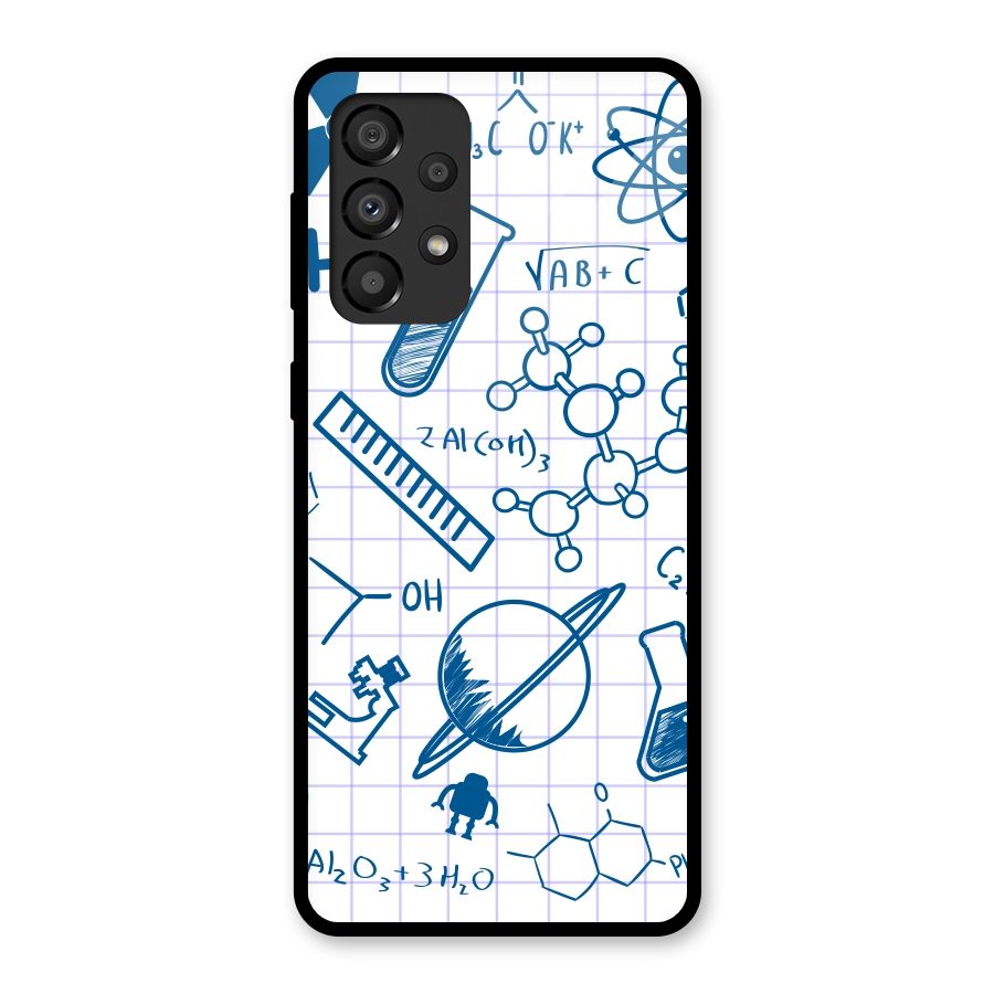 Science Notebook Glass Back Case for Galaxy A33 5G