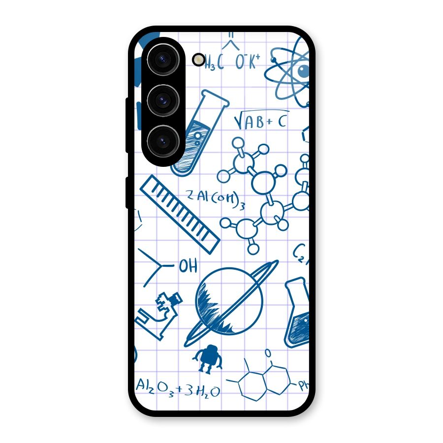 Science Notebook Glass Back Case for Galaxy S23