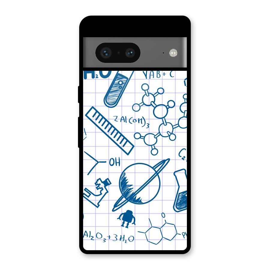Science Notebook Glass Back Case for Google Pixel 7