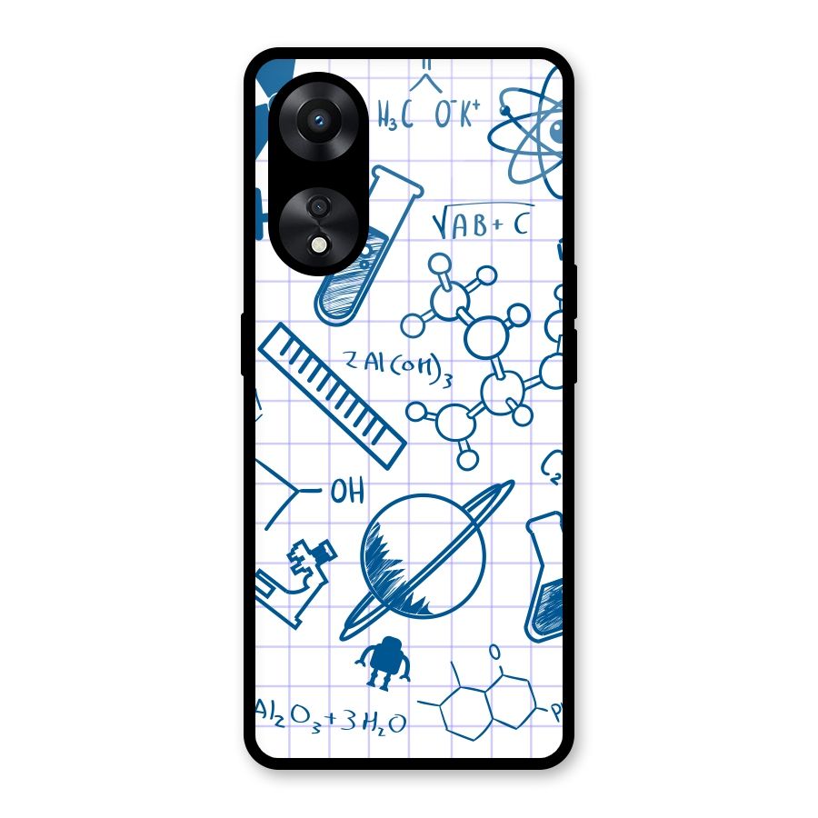 Science Notebook Glass Back Case for Oppo A78