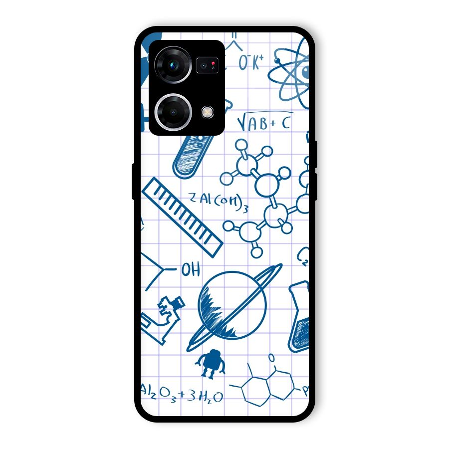Science Notebook Glass Back Case for Oppo F21 Pro 5G