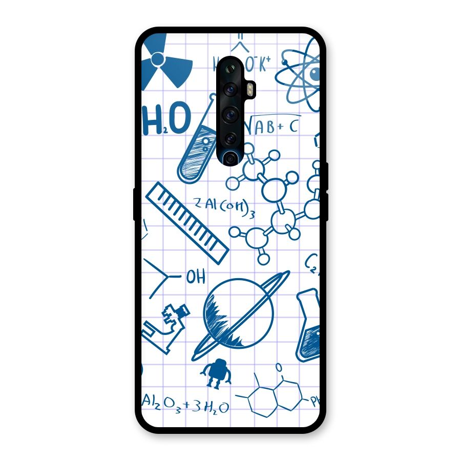 Science Notebook Glass Back Case for Oppo Reno2 F