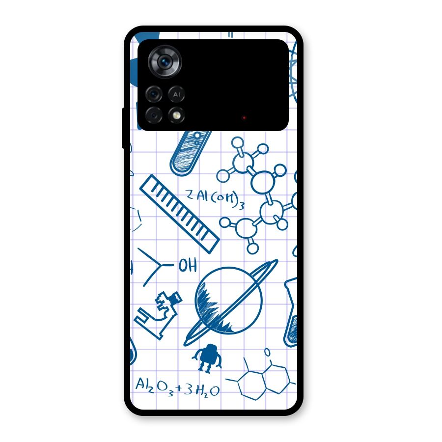 Science Notebook Glass Back Case for Poco X4 Pro 5G