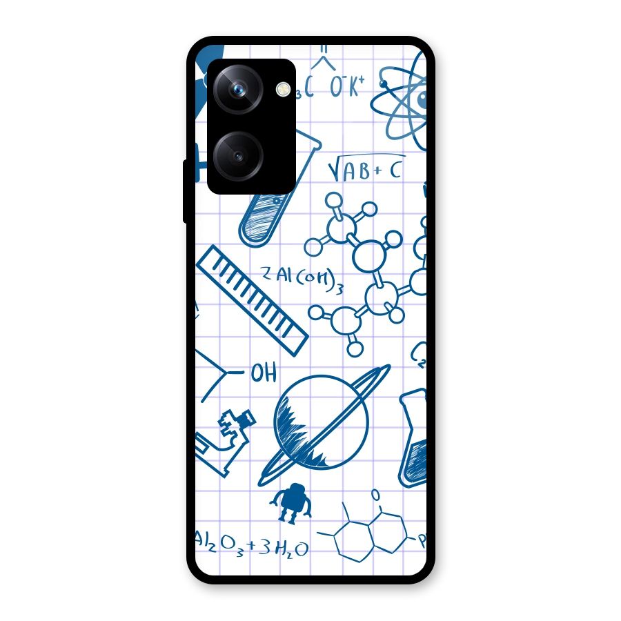 Science Notebook Glass Back Case for Realme 10 Pro