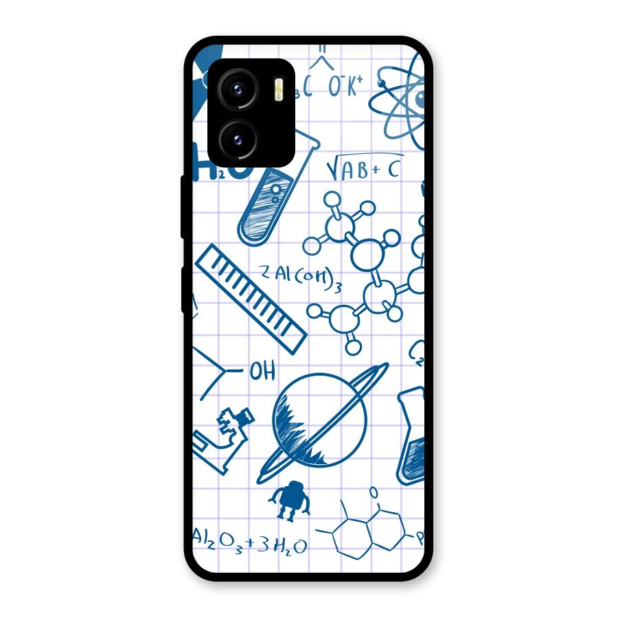 Science Notebook Glass Back Case for Vivo Y15s