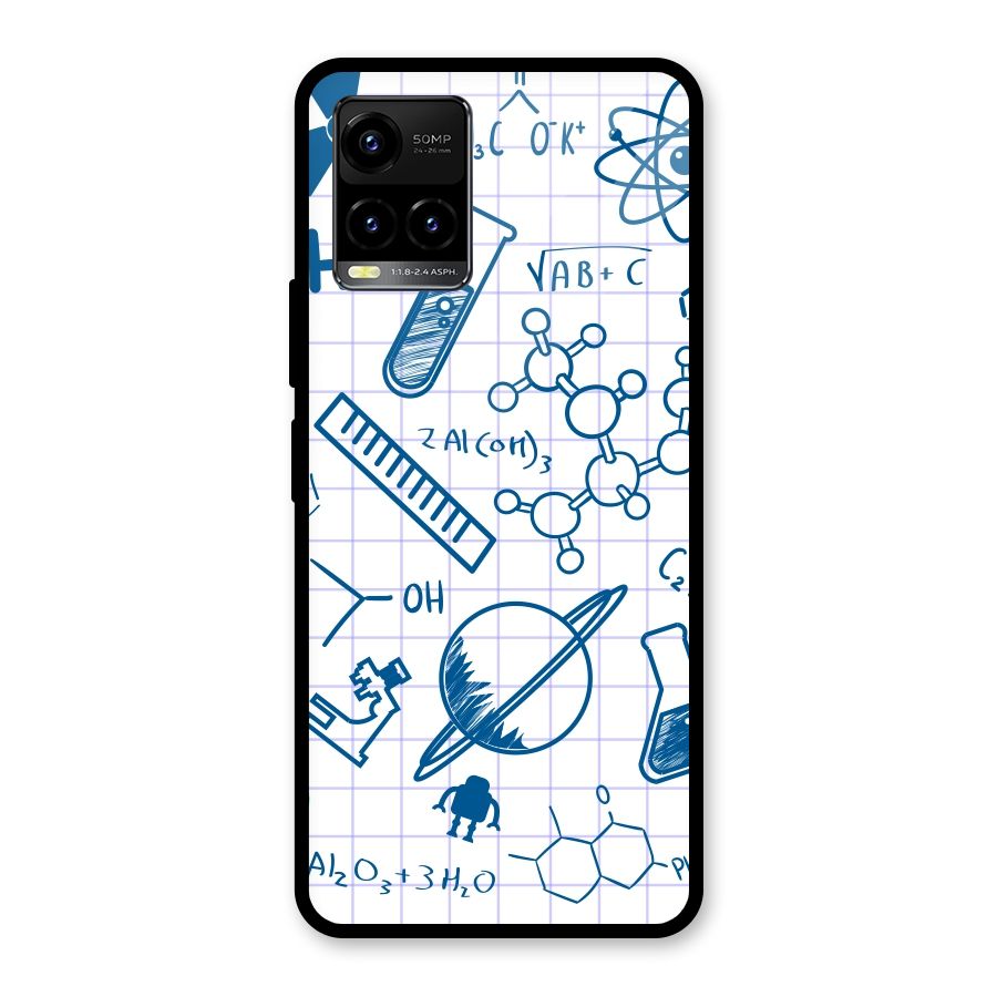 Science Notebook Glass Back Case for Vivo Y21A