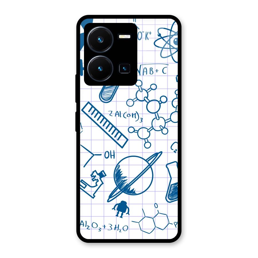 Science Notebook Glass Back Case for Vivo Y35