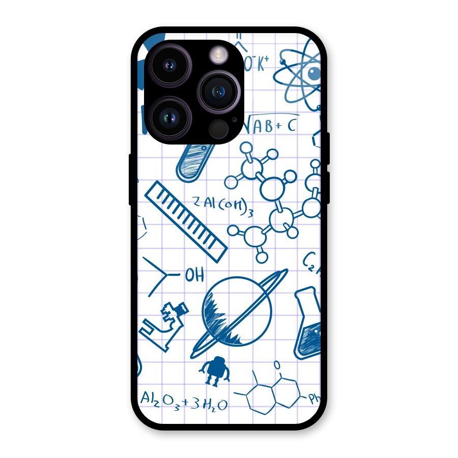 Science Notebook Glass Back Case for iPhone 14 Pro