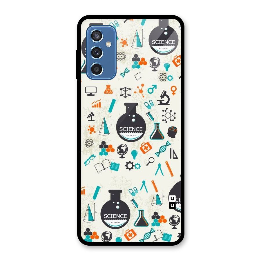 Science Side Glass Back Case for Galaxy M52 5G