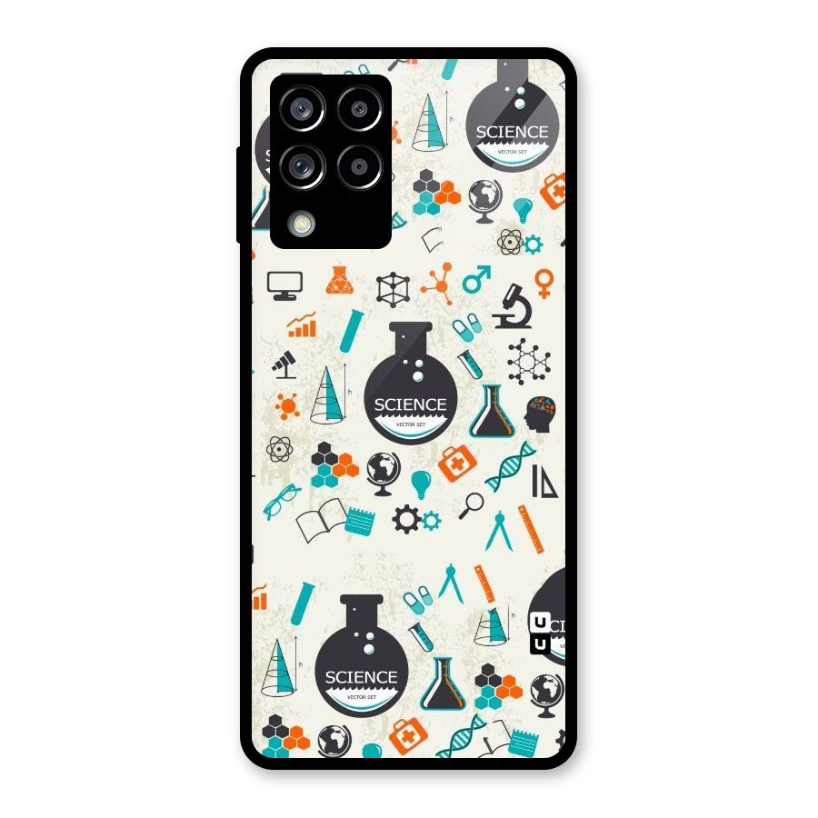 Science Side Glass Back Case for Galaxy M53 5G
