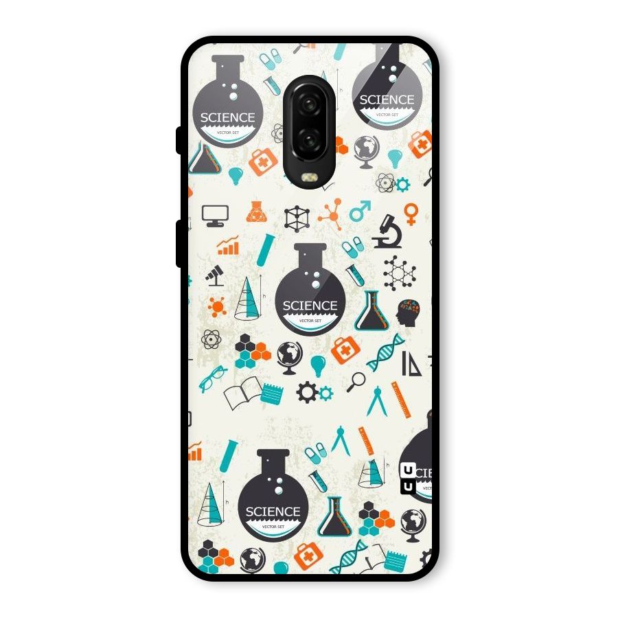 Science Side Glass Back Case for OnePlus 6T