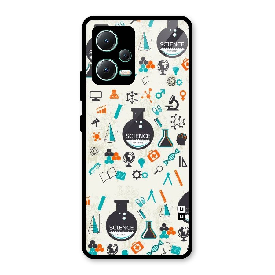 Science Side Glass Back Case for Redmi Note 12 5G