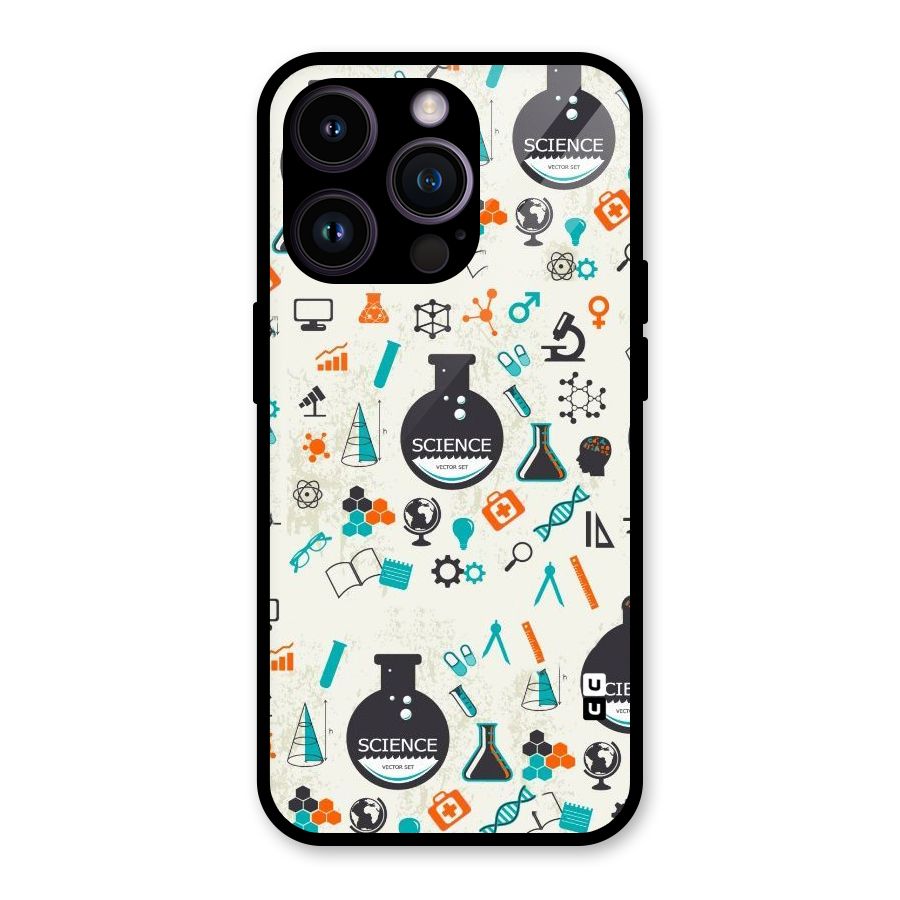Science Side Glass Back Case for iPhone 14 Pro