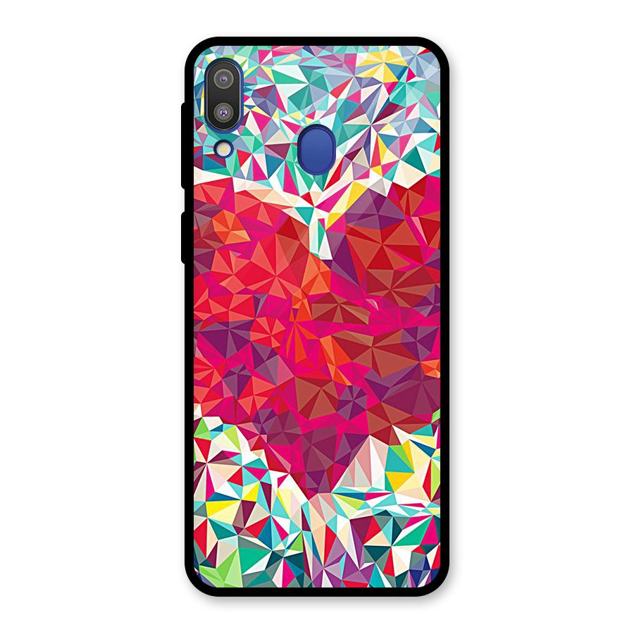 Scrumbled Heart Glass Back Case for Galaxy M20