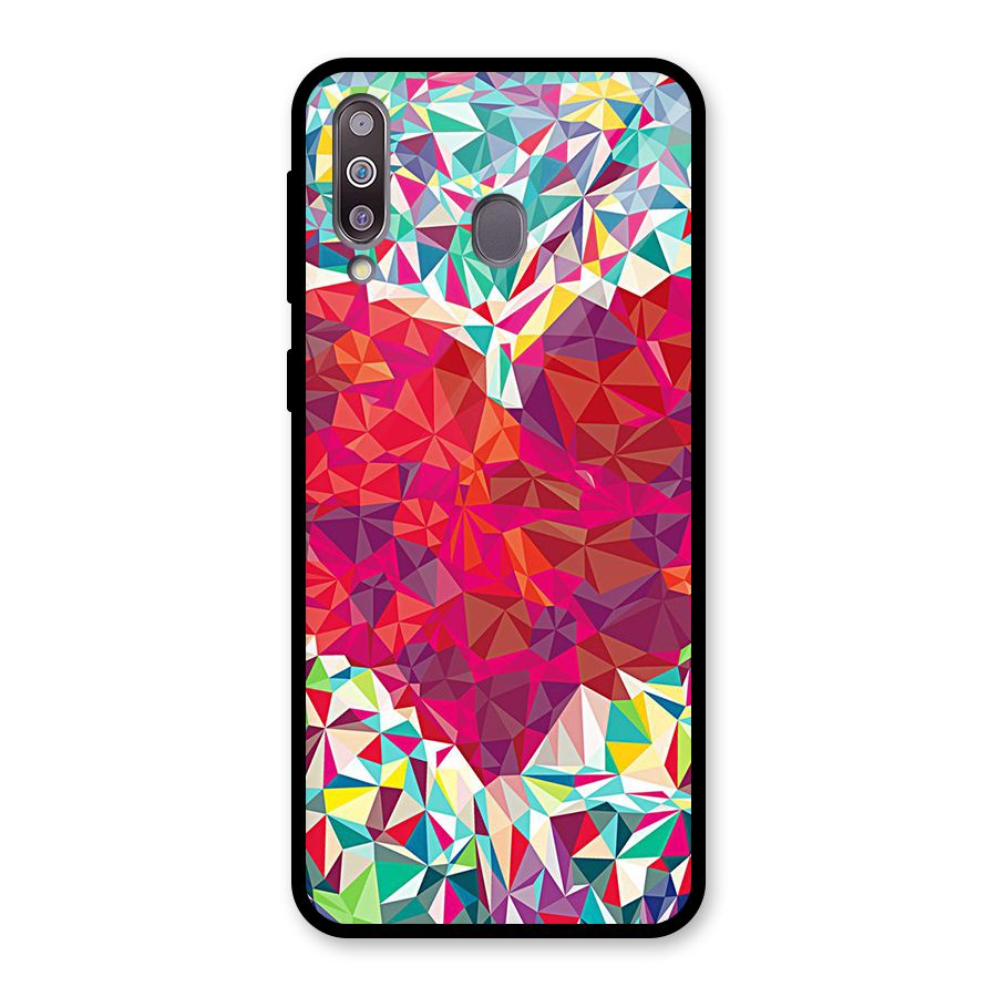 Scrumbled Heart Glass Back Case for Galaxy M30