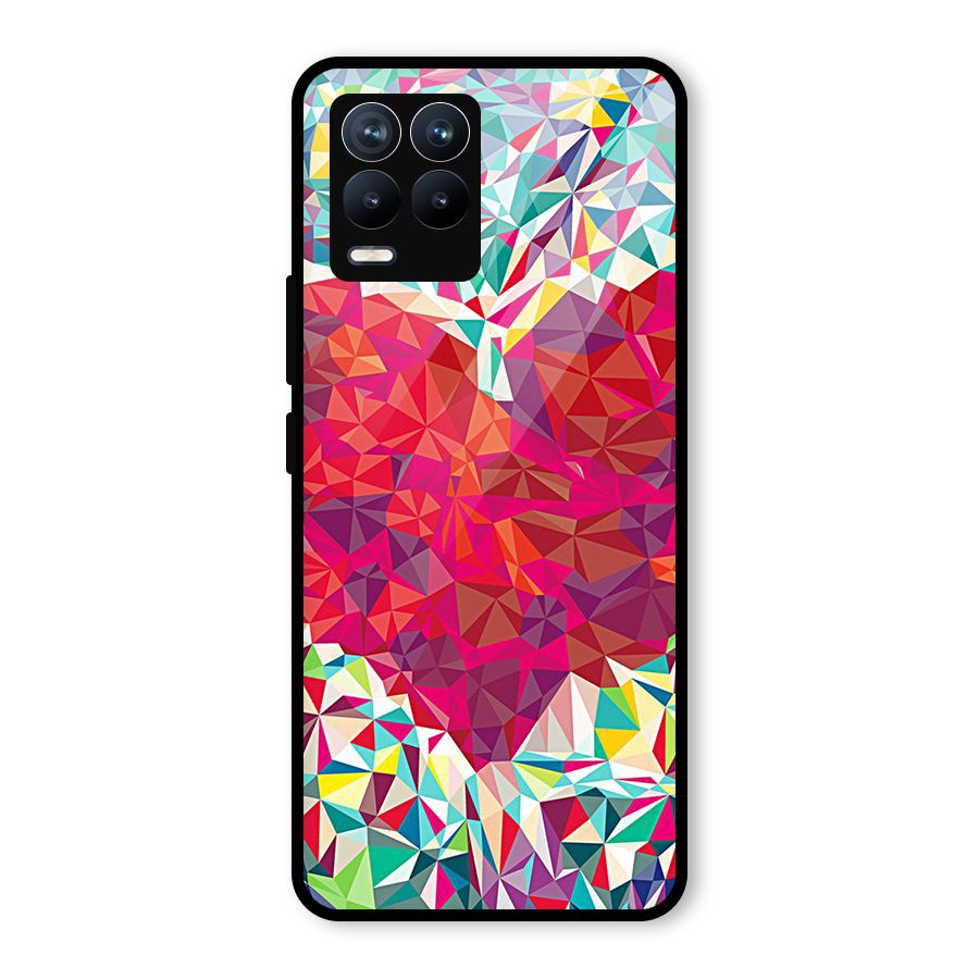 Scrumbled Heart Glass Back Case for Realme 8