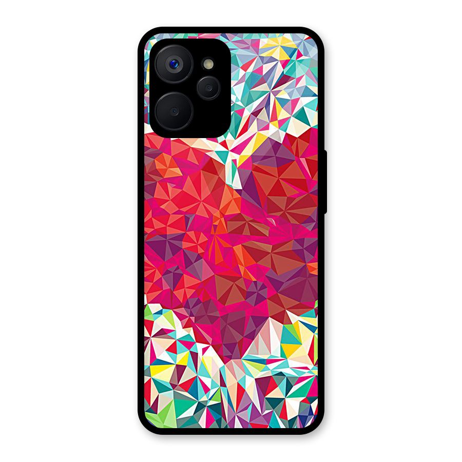 Scrumbled Heart Glass Back Case for Realme 9i 5G