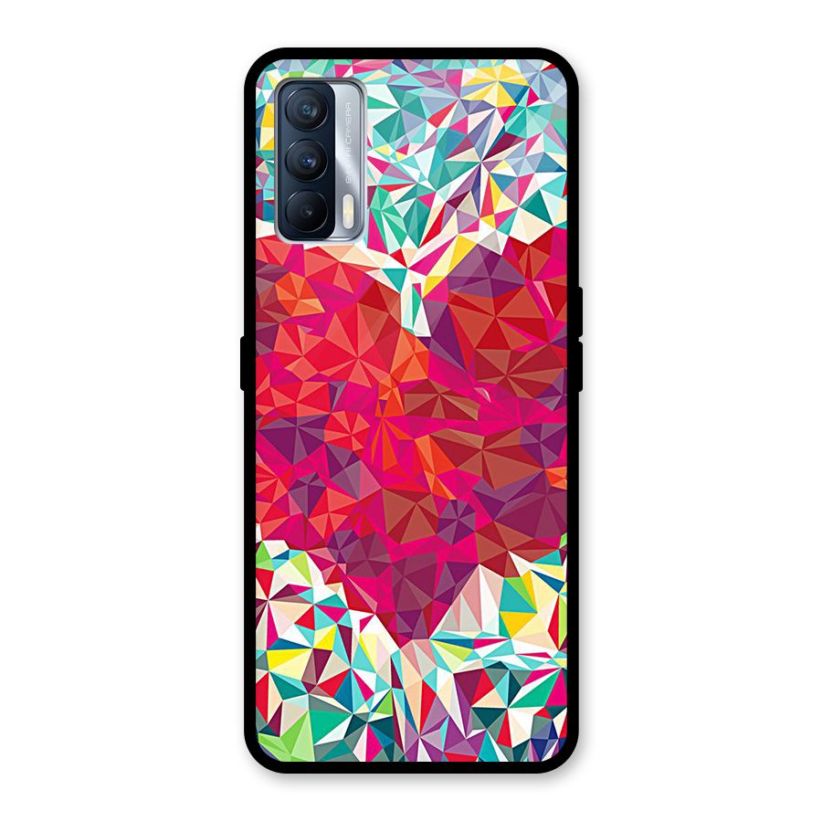 Scrumbled Heart Glass Back Case for Realme X7