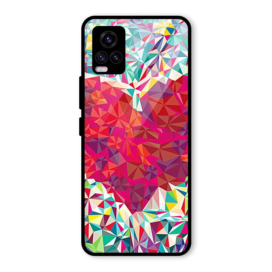 Scrumbled Heart Glass Back Case for Vivo V20