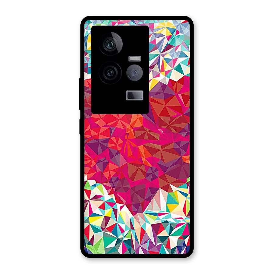 Scrumbled Heart Glass Back Case for Vivo iQOO 11 5G