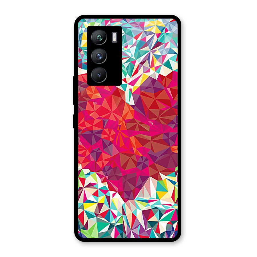 Scrumbled Heart Glass Back Case for Vivo iQOO 9 SE