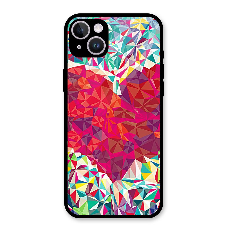 Scrumbled Heart Glass Back Case for iPhone 14 Plus