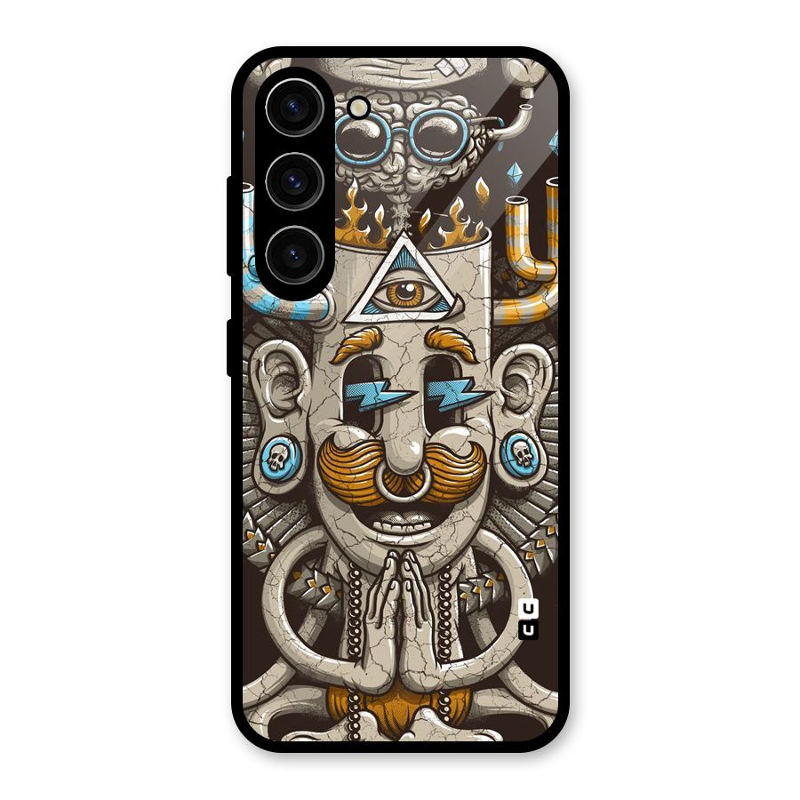 Sculpture Design Glass Back Case for Galaxy S23
