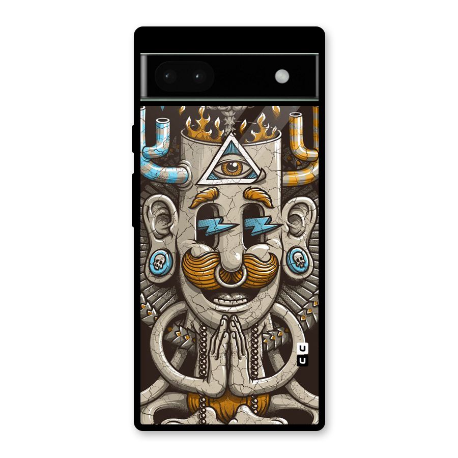 Sculpture Design Glass Back Case for Google Pixel 6a