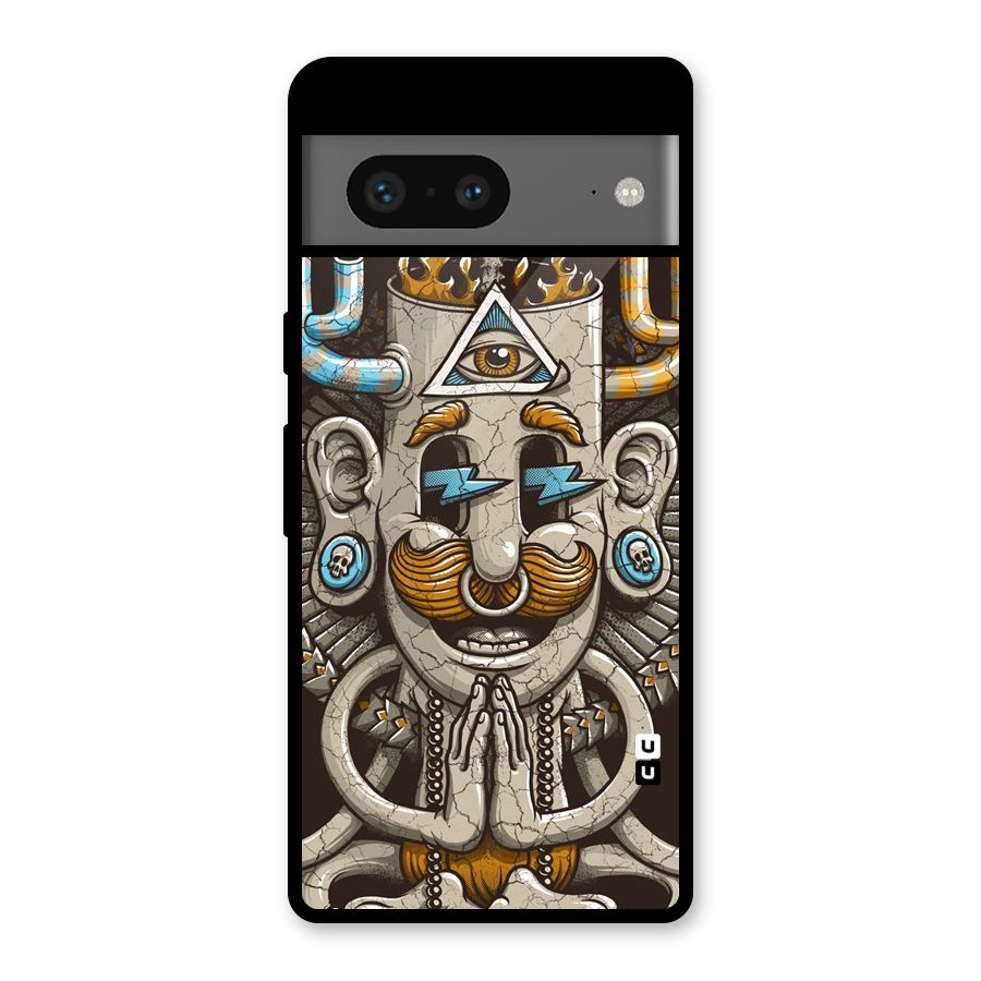 Sculpture Design Glass Back Case for Google Pixel 7