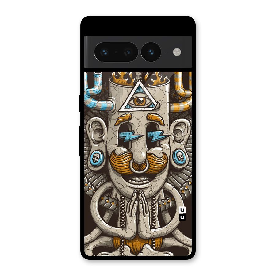Sculpture Design Glass Back Case for Google Pixel 7 Pro
