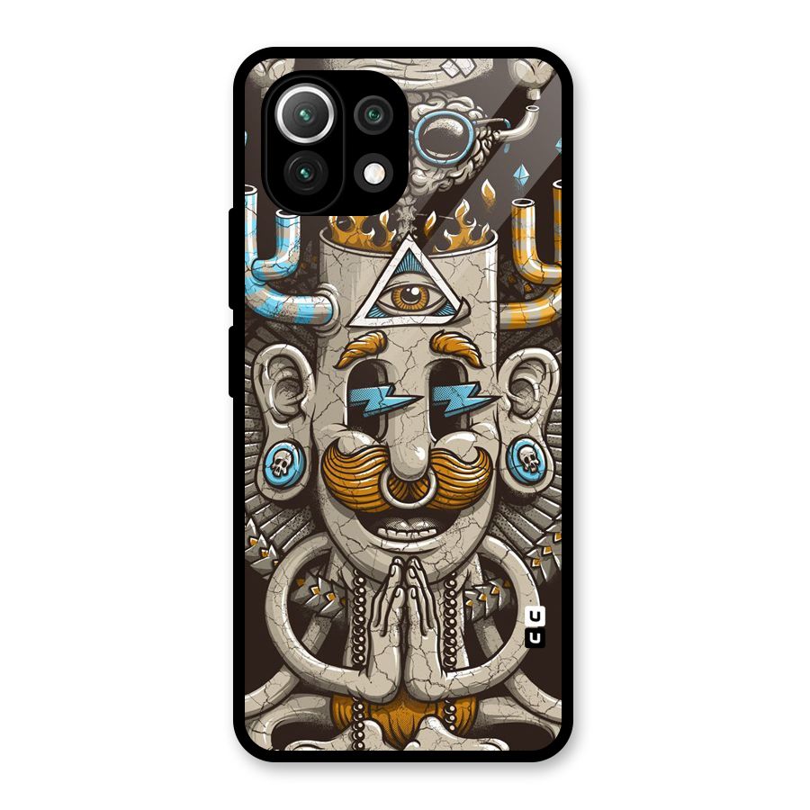Sculpture Design Glass Back Case for Mi 11 Lite NE 5G