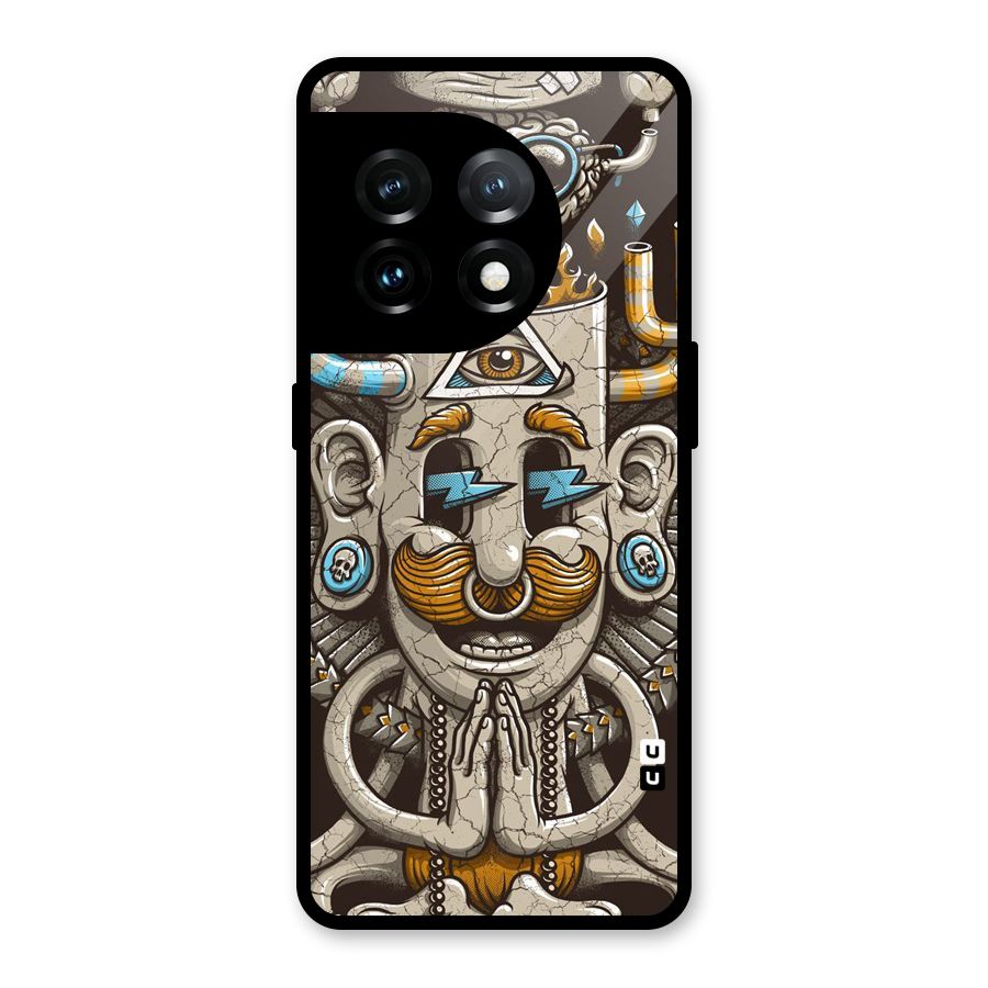 Sculpture Design Glass Back Case for OnePlus 11