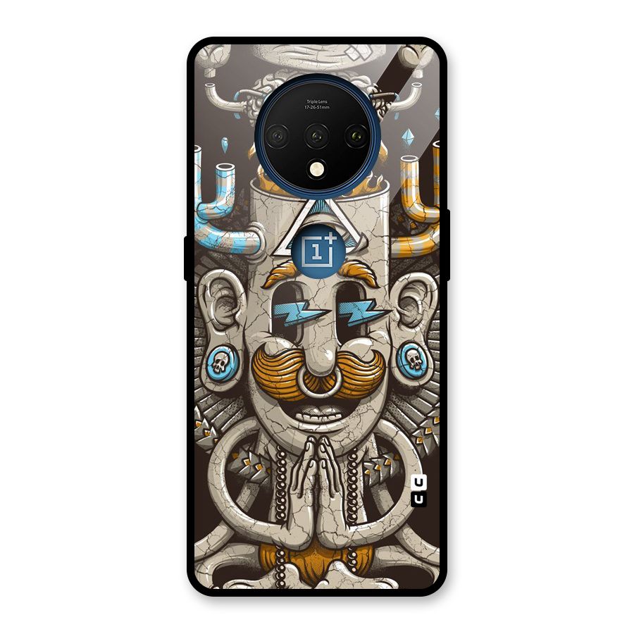 Sculpture Design Glass Back Case for OnePlus 7T