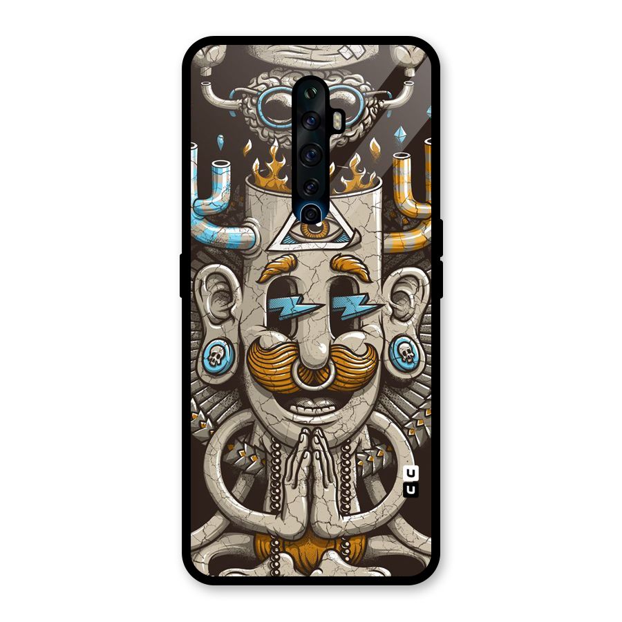Sculpture Design Glass Back Case for Oppo Reno2 F