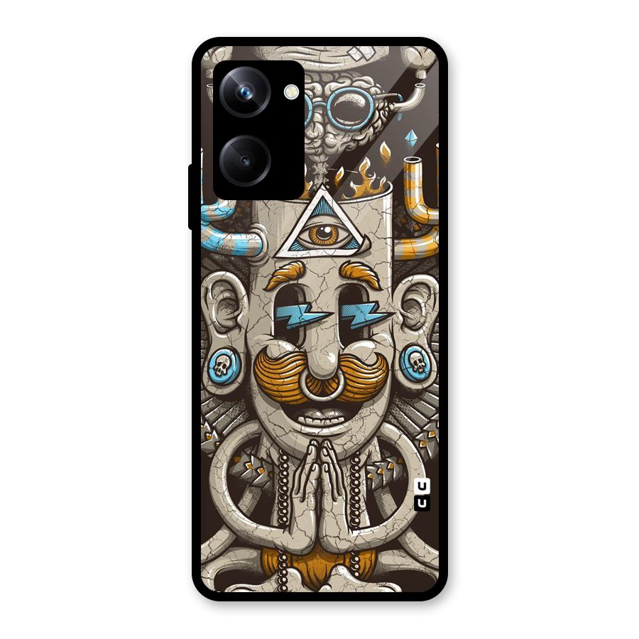 Sculpture Design Glass Back Case for Realme 10 Pro