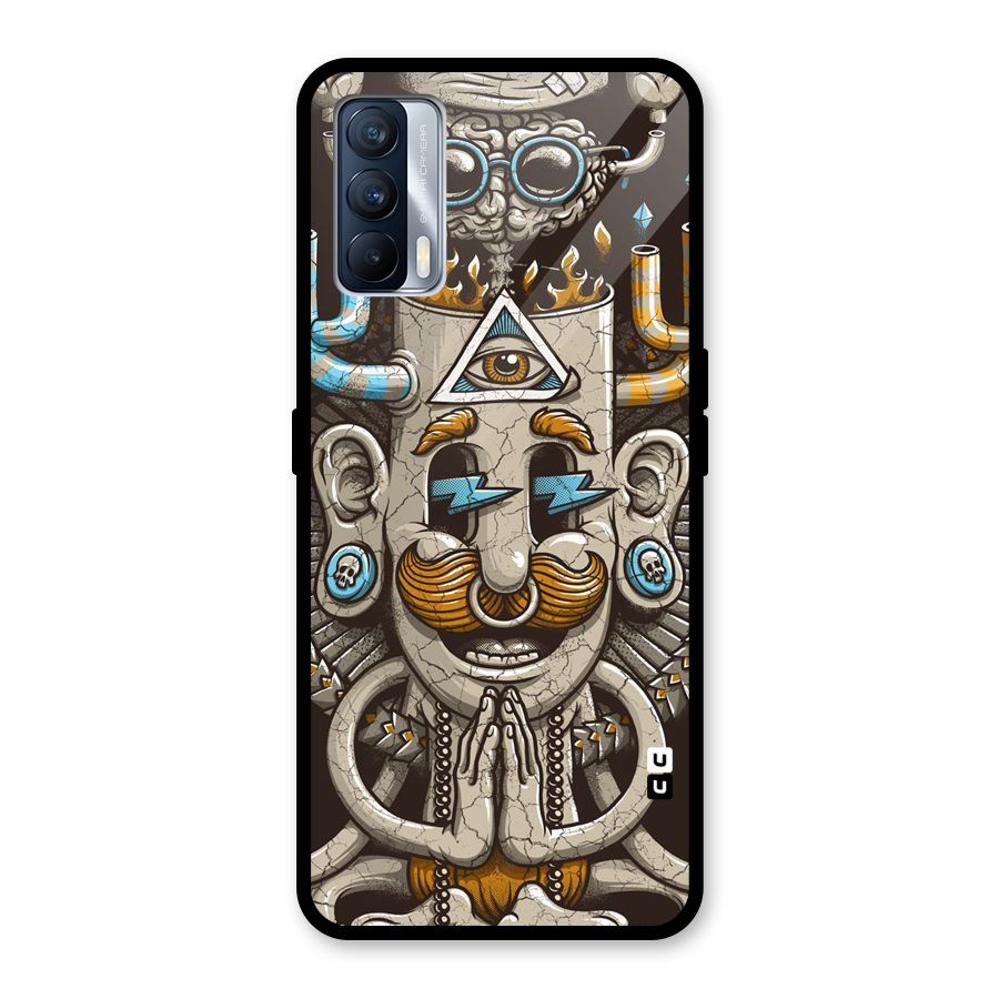 Sculpture Design Glass Back Case for Realme X7